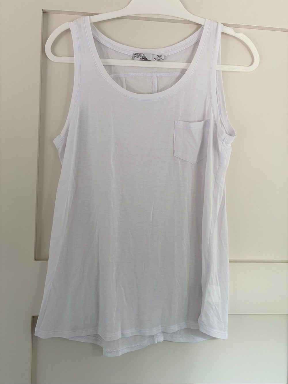 NWOT Prana White Soft Tank - Small